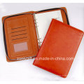 Elegante ejecutivo cremallera A5 PU Leather Portfolio Planner / 6 Agenda Agenda Agenda